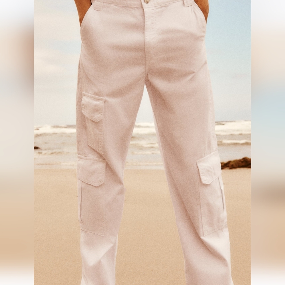 NWT Zara wide leg cargo pants - Picture 2 of 3